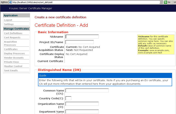 Cert Manager Screenshot 1