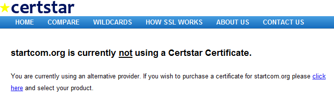 CertStar scam page