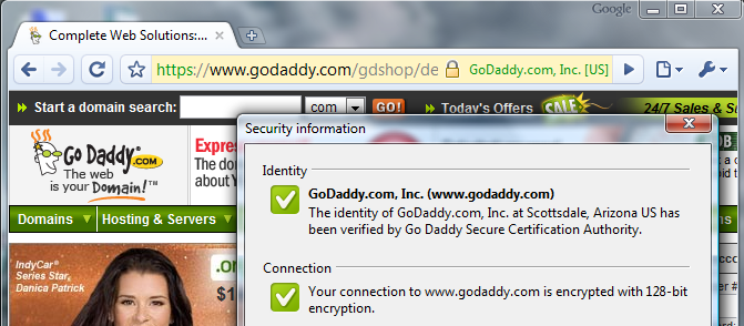 EV SSL Certificate in Google Chrome
