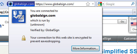 GlobalSign EV in Firefox 3.5